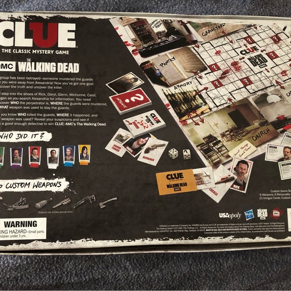 Clue AMC The Walking Dead Edition Hasbro USAopoly Classic Board Game - Picture 2 of 3